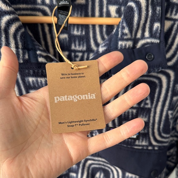 PATAGONIA Synchilla Rare Pattern | NWT | Sunken Blue | Large - Picture 5 of 11